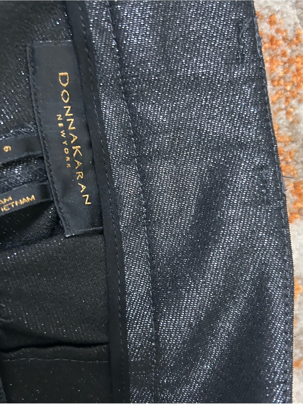Donna Karan Black Shimmer Ankle Pants